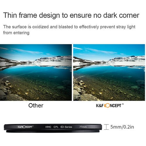 K&F CONCEPT 82mm Nano-C serisi HMC CPL Filtre - Slim Seri