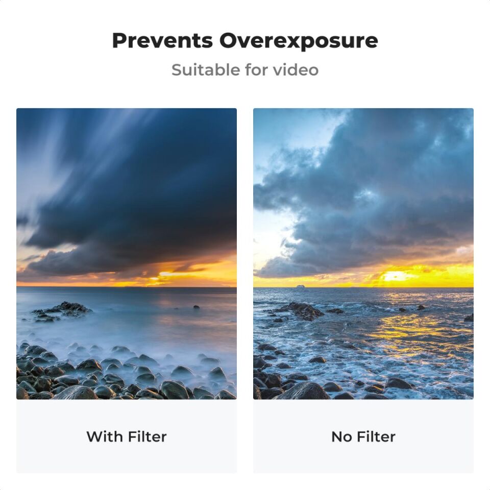 K&F CONCEPT 82mm Değişken ND Filtre ND8-128 (3-7 Kademeli ) HD Hidrofobik VND Nano-Xcel