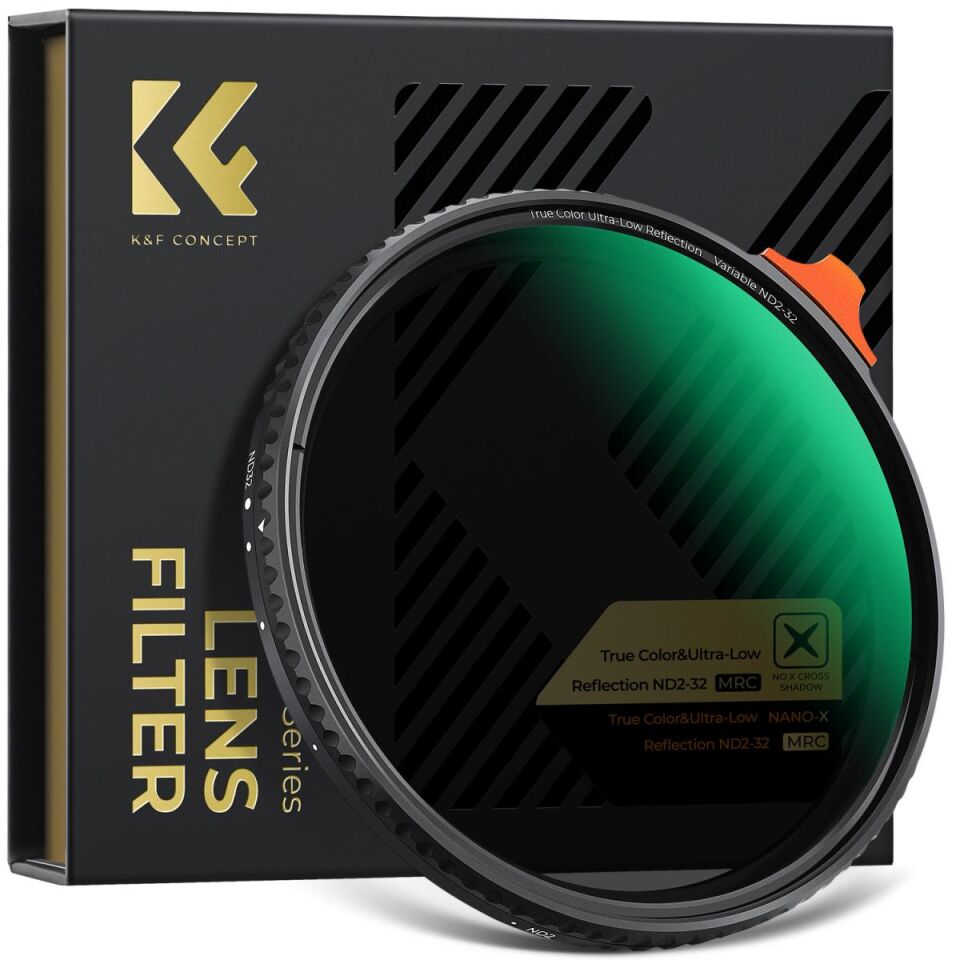 K&F CONCEPT 82mm True Color & Ultra-Low Değişken ND Lens Filter / ND2-32 (1-5 Stops)