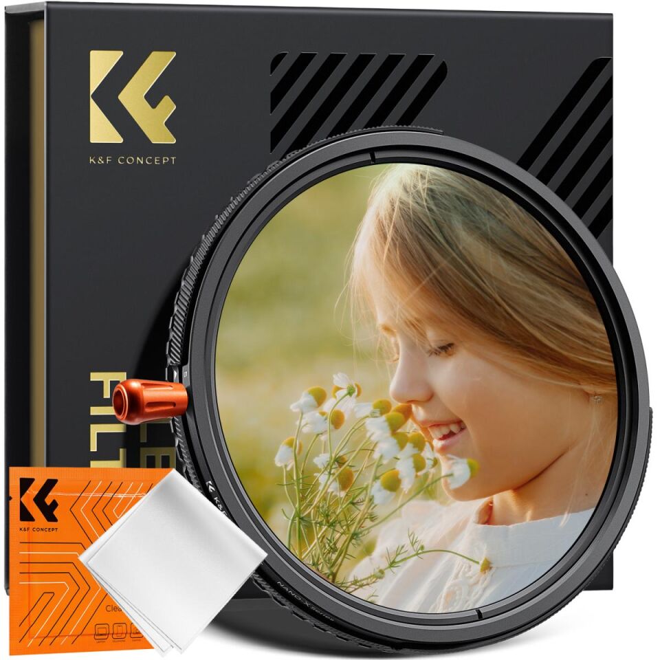 K&F CONCEPT  82mm 3 in 1 Filtre / ND2-32 (1-5 Kademeli) CPL ve Black Mist 1/4