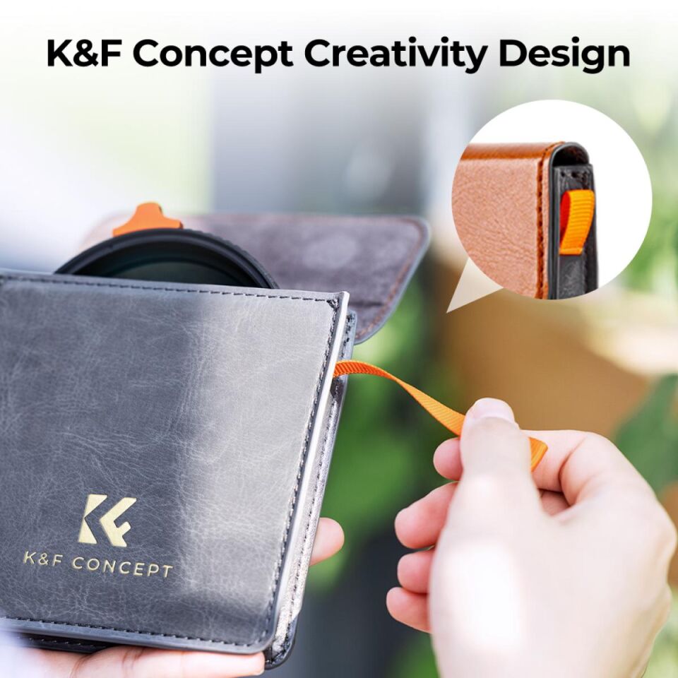 K&F CONCEPT 82mm ND2-400 Nano-X II - Özel Çantasında  (1-9 Stop) Su Geçirmez Çizilmeye Dayanıklı