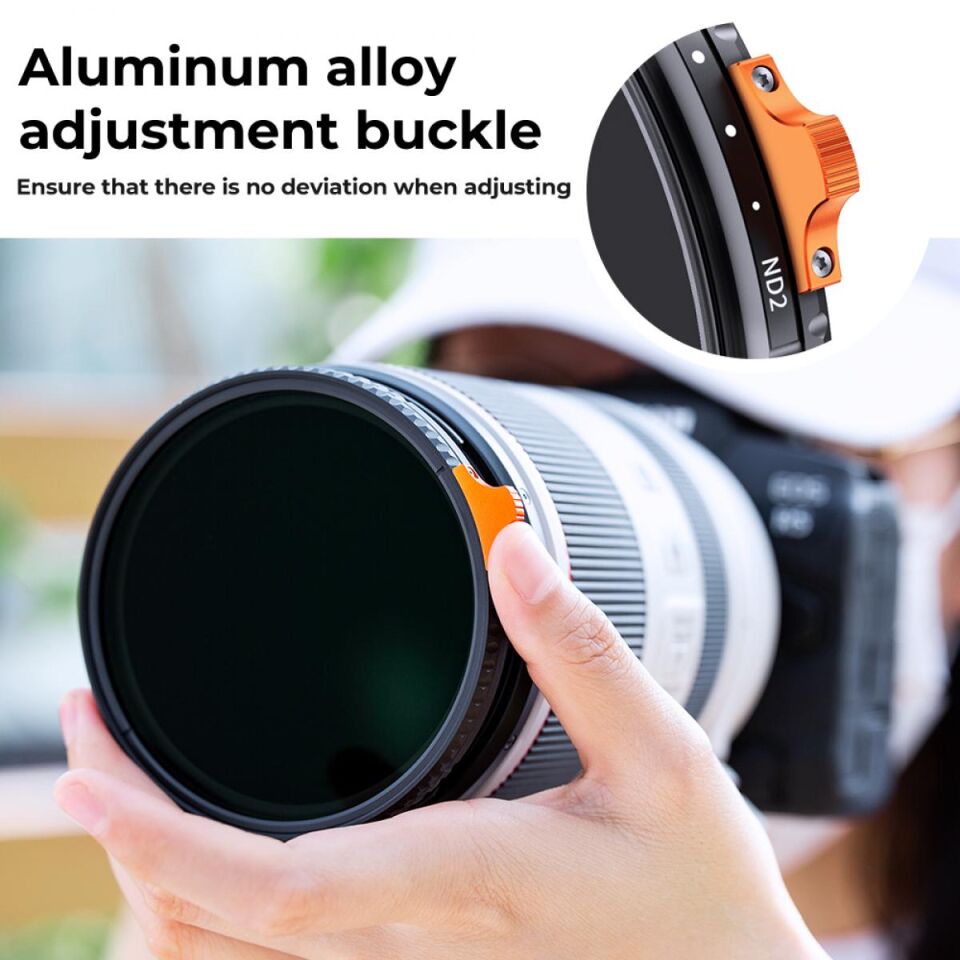 K&F CONCEPT 82mm ND2-400 Nano-X II - Özel Çantasında  (1-9 Stop) Su Geçirmez Çizilmeye Dayanıklı