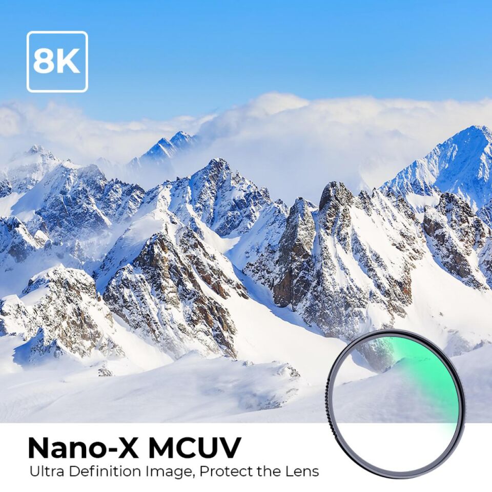 K&F CONCEPT 58mm Nano-X MCUV Çok Katmanlı 8K UV Filtre