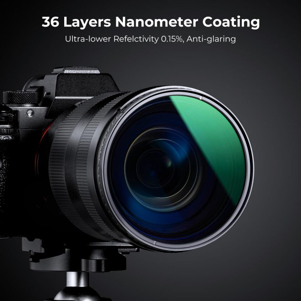 K&F CONCEPT 82mm Nano-X Pro CPL Filtre - Süper Slim / 36 Katmanlı