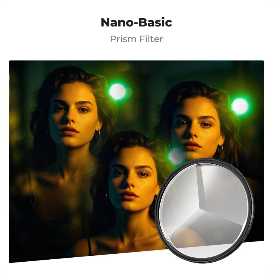 K&F CONCEPT 82mm Kaleidoscope Üçgen Prizma Filtre / Nano Serisi Optik