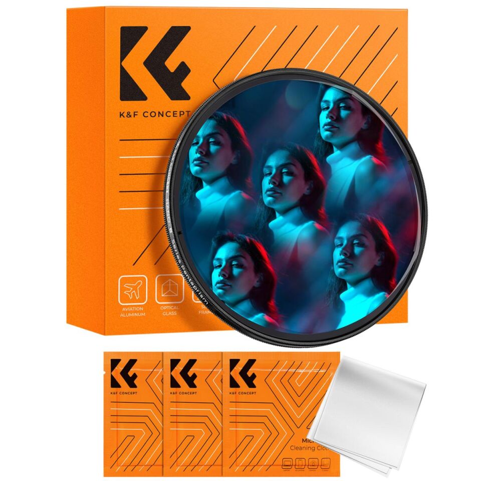K&F CONCEPT 82mm Kaleidoscope Beşgen Prizma Efekt Filtre / Nano Serisi Optik