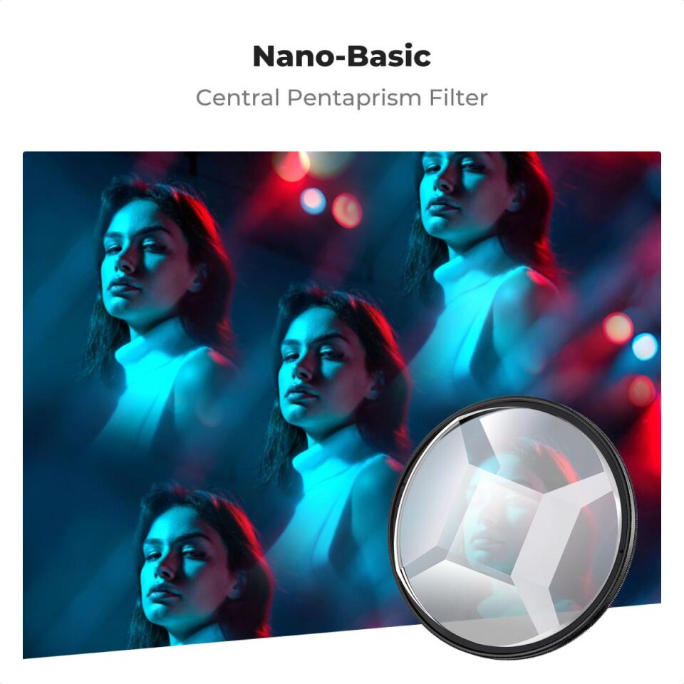 K&F CONCEPT 82mm Kaleidoscope Beşgen Prizma Efekt Filtre / Nano Serisi Optik