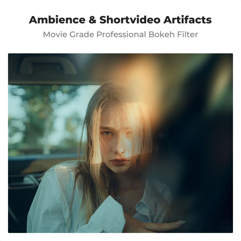 K&F CONCEPT 100mm Bölünmüş Dioptri Filtresi /Optik Cam Prizma Özel Efektli