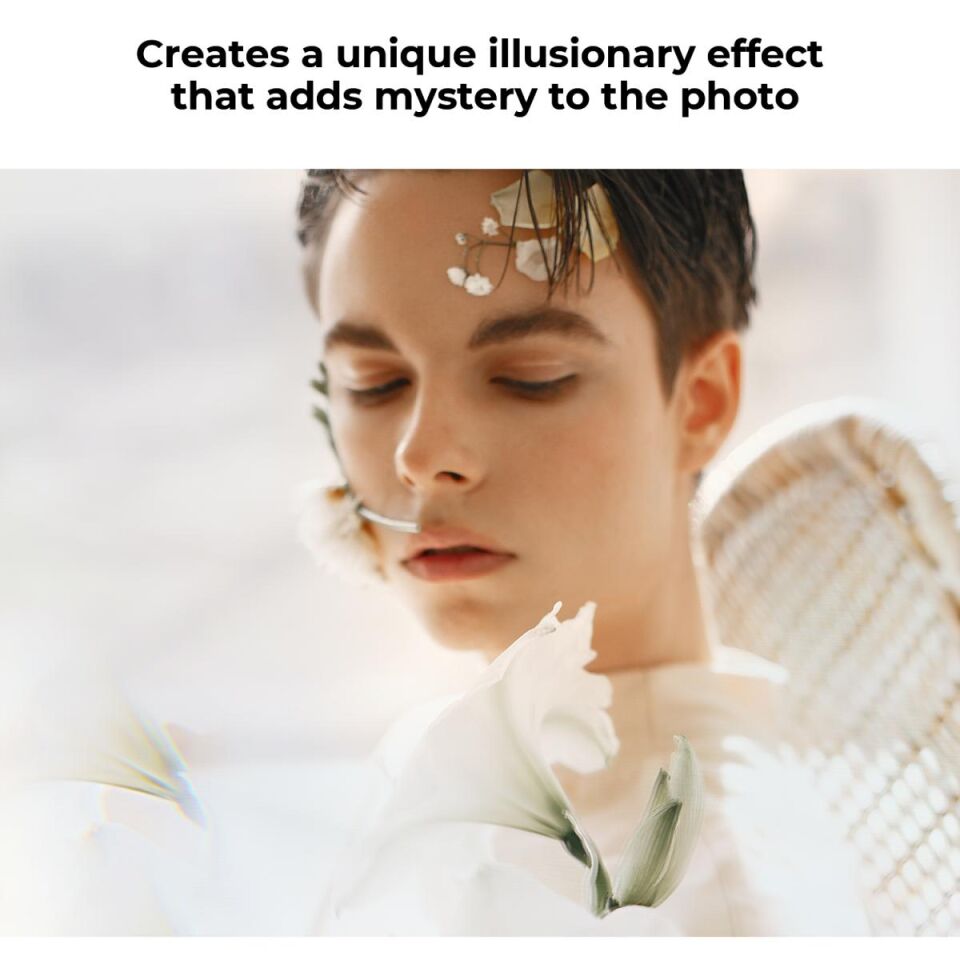 K&F CONCEPT 79 mm Elde Taşınabilir Kaleydoskop Filtresi - Yarım Dairesel Özel Efekt Filtresi