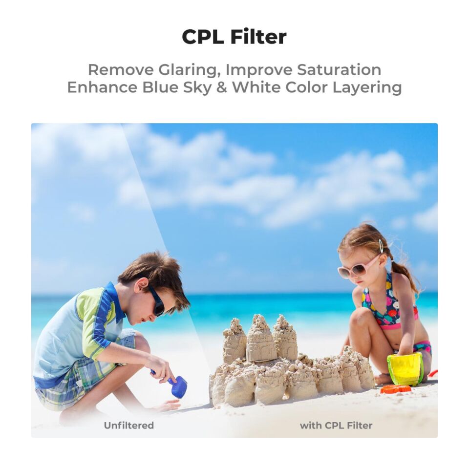 K&F CONCEPT UV + CPL + ND16&PL + ND32&PL + ND64&PL + ND256&PL ( DJI Osmo Pocket 3 combo Uyumlu )