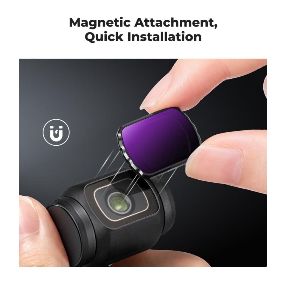 K&F CONCEPT Magnetic CPL + ND16+ ND64 + ND256 ( DJI Osmo Pocket 3 combo Uyumlu )