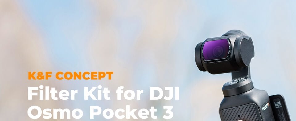 K&F CONCEPT Magnetic CPL + ND16+ ND64 + ND256 ( DJI Osmo Pocket 3 combo Uyumlu )