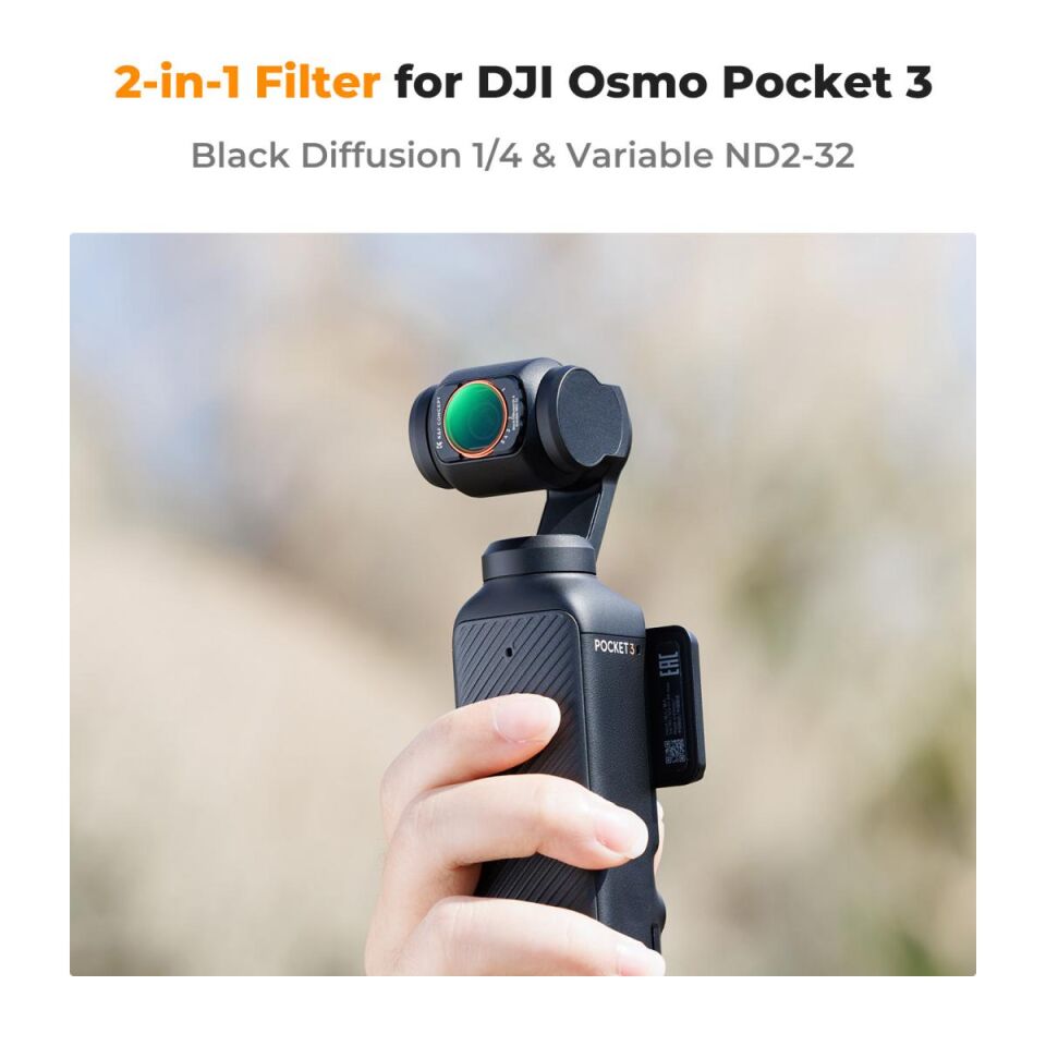 K&F CONCEPT Magnetic ND2-ND32 & Black Mist 1/4 ( DJI Osmo Pocket 3 combo Uyumlu )