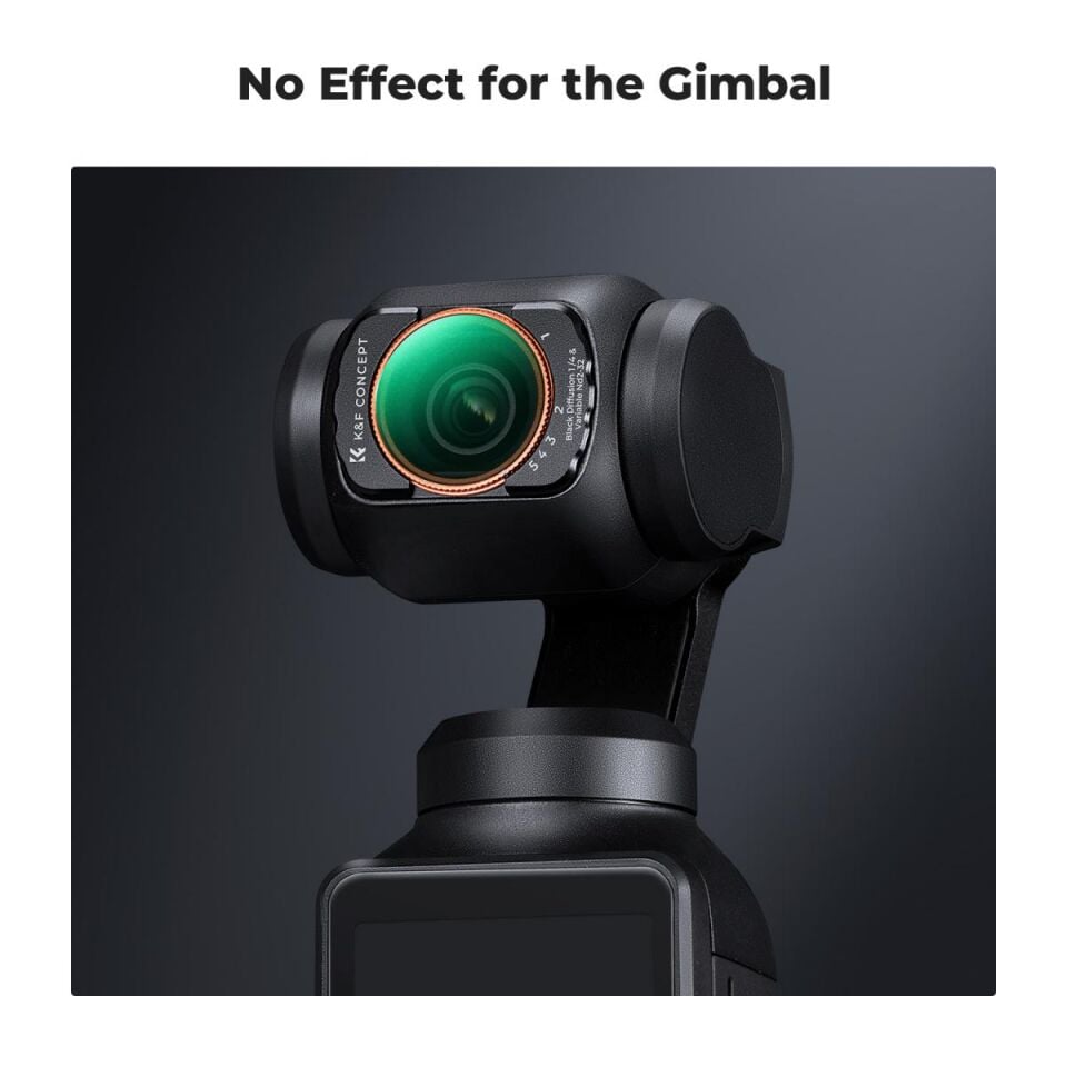K&F CONCEPT Magnetic ND2-ND32 & Black Mist 1/4 ( DJI Osmo Pocket 3 combo Uyumlu )