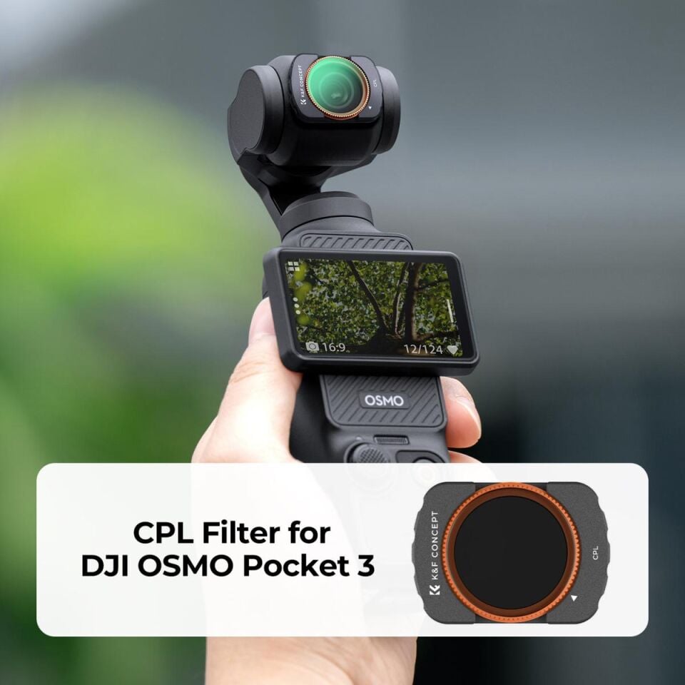 K&F CONCEPT Magnetic CPL Filtre ( DJI Osmo Pocket 3 combo Uyumlu )