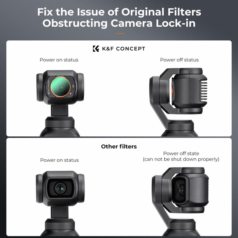 K&F CONCEPT Magnetic CPL Filtre ( DJI Osmo Pocket 3 combo Uyumlu )