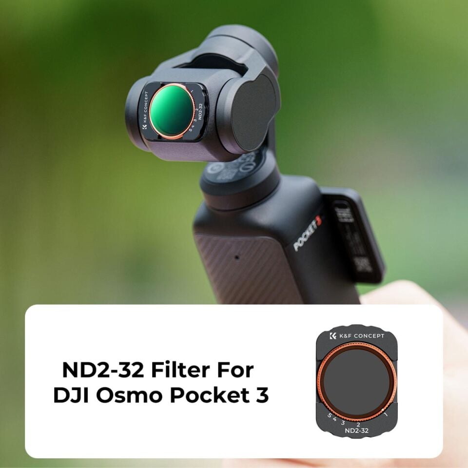 K&F CONCEPT Magnetic Variable ND2-32 Filter ( DJI Osmo Pocket 3 combo Uyumlu )