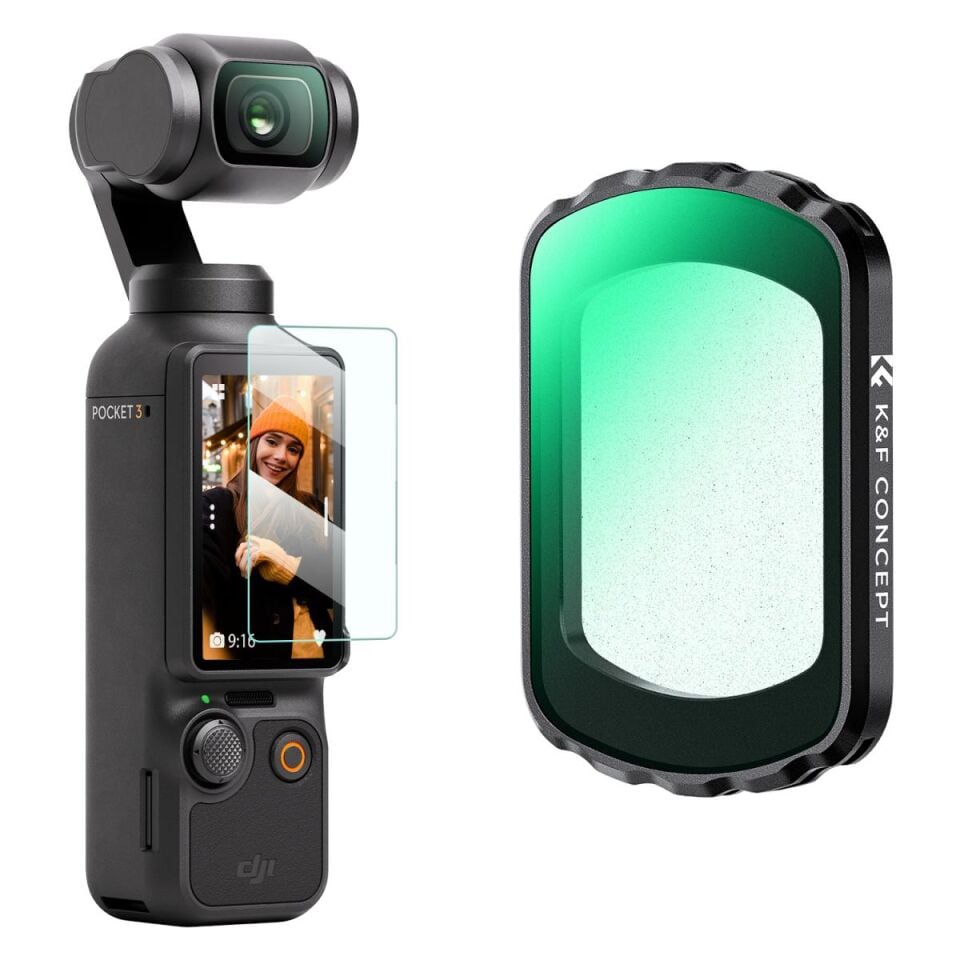 K&F CONCEPT Magnetic Black Diffusion 1/8 ( DJI Osmo Pocket 3 combo Uyumlu )