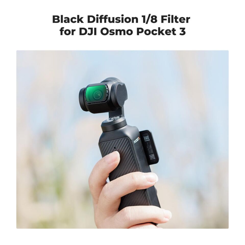 K&F CONCEPT Magnetic Black Diffusion 1/8 ( DJI Osmo Pocket 3 combo Uyumlu )