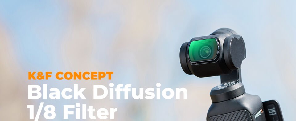K&F CONCEPT Magnetic Black Diffusion 1/8 ( DJI Osmo Pocket 3 combo Uyumlu )