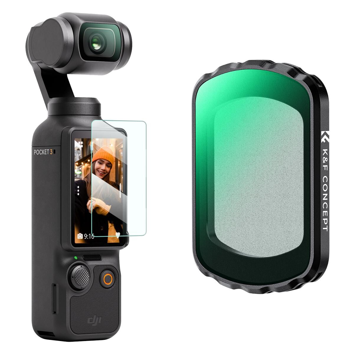 K&F CONCEPT Magnetic Black Mist 1/2 Filter ( DJI Osmo Pocket 3 combo Uyumlu )