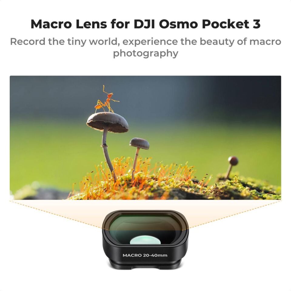 K&F CONCEPT Magnetic 10X Makro Lens ( DJI Osmo Pocket 3 combo Uyumlu )