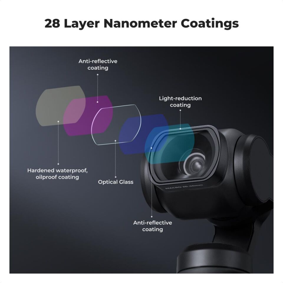 K&F CONCEPT Magnetic 10X Makro Lens ( DJI Osmo Pocket 3 combo Uyumlu )