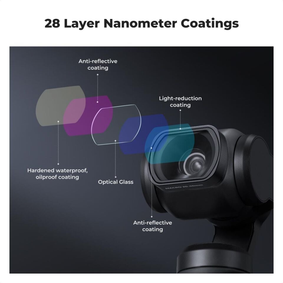 K&F CONCEPT Magnetic 10X Makro Lens ( DJI Osmo Pocket 3 combo Uyumlu )