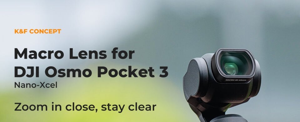 K&F CONCEPT Magnetic 10X Makro Lens ( DJI Osmo Pocket 3 combo Uyumlu )