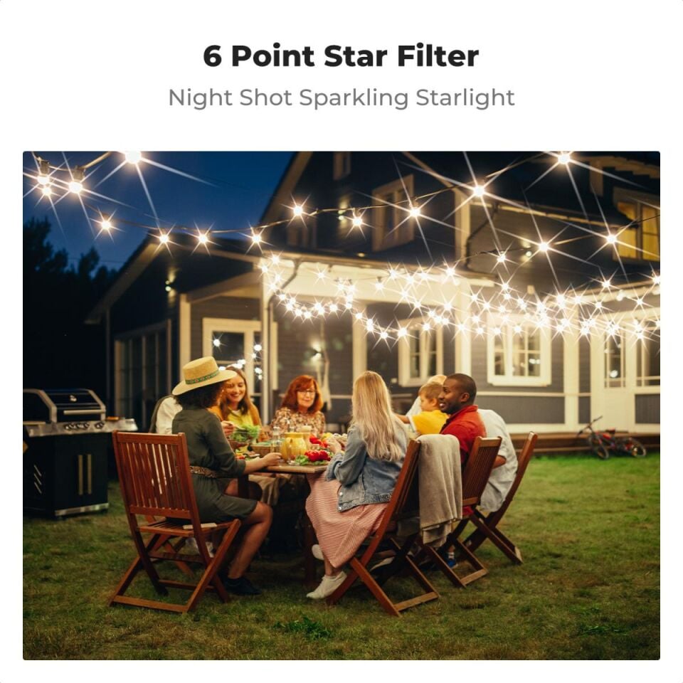 K&F CONCEPT Magnetic Star Filter 6 Points ( DJI Osmo Pocket 3 combo Uyumlu )