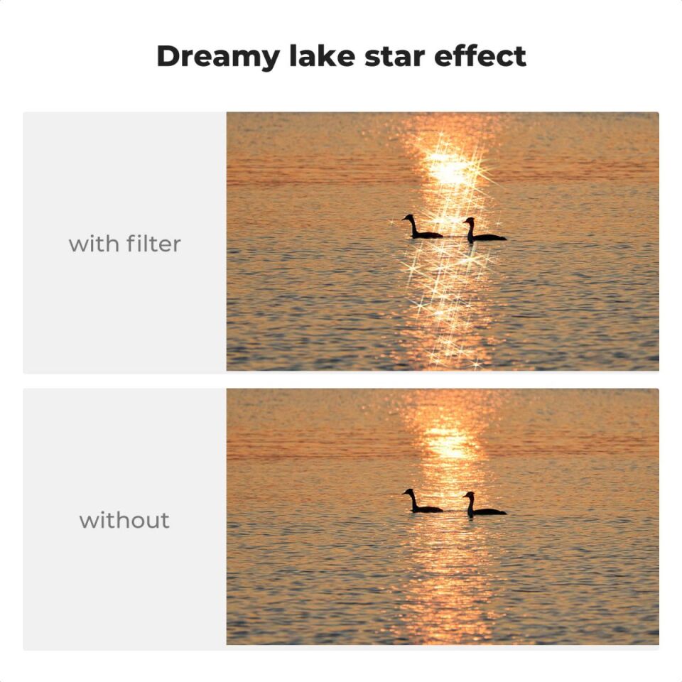 K&F CONCEPT Magnetic Star Filter 6 Points ( DJI Osmo Pocket 3 combo Uyumlu )