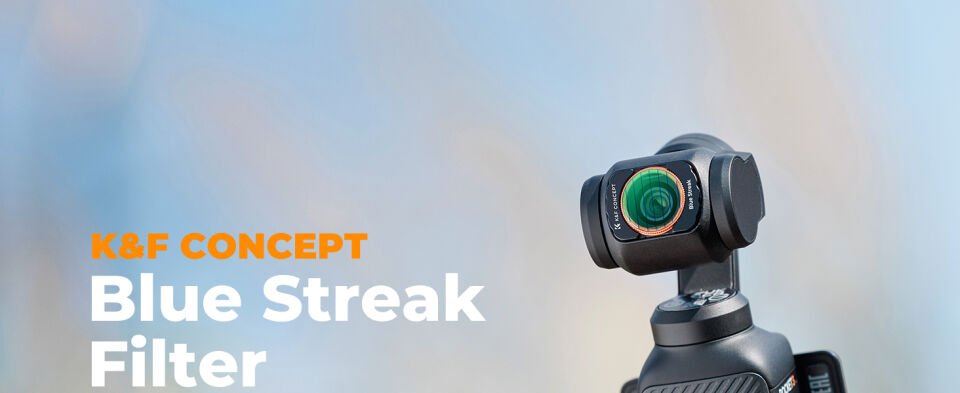 K&F CONCEPT Magnetic Blue Streak Filter ( DJI Osmo Pocket 3 combo Uyumlu )