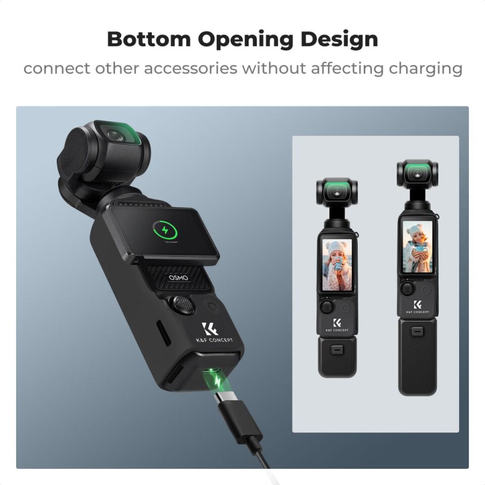 K&F CONCEPT Silikon Ekran Koruyucu SET ( DJI Osmo Pocket 3 Combo Uyumlu )