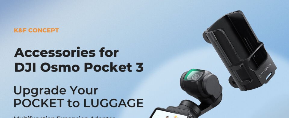 K&F CONCEPT DJI Osmo Pocket 3 uyumlu Expan İstasyonu / 1/4'' vida deliği
