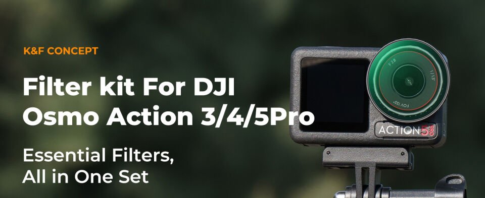 K&F CONCEPT CPL ND8 ND16 ND32 ND64 ND1000 ( DJI Osmo Action 3/4/5 Pro uyumlu )
