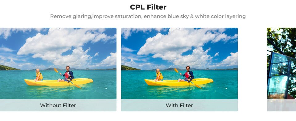 K&F CONCEPT CPL ND8 ND16 ND32 ND64 ND1000 ( DJI Osmo Action 3/4/5 Pro uyumlu )