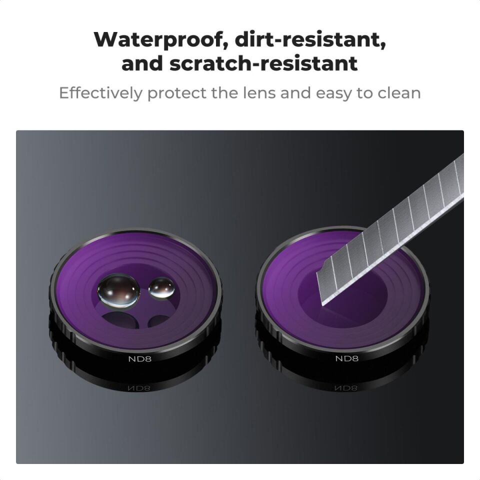 K&F CONCEPT ND8 (3 stop) Lens Filtresi ( DJI Osmo Action 3/4/5 Pro uyumlu )