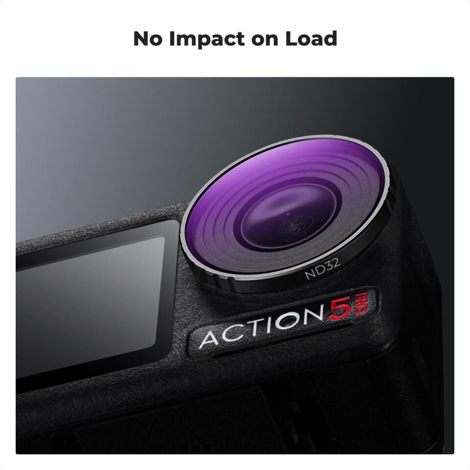 K&F CONCEPT CPL+ND8+ND16+ND32+ND64+ND256 ( DJI Osmo Action 4/5 Pro uyumlu )