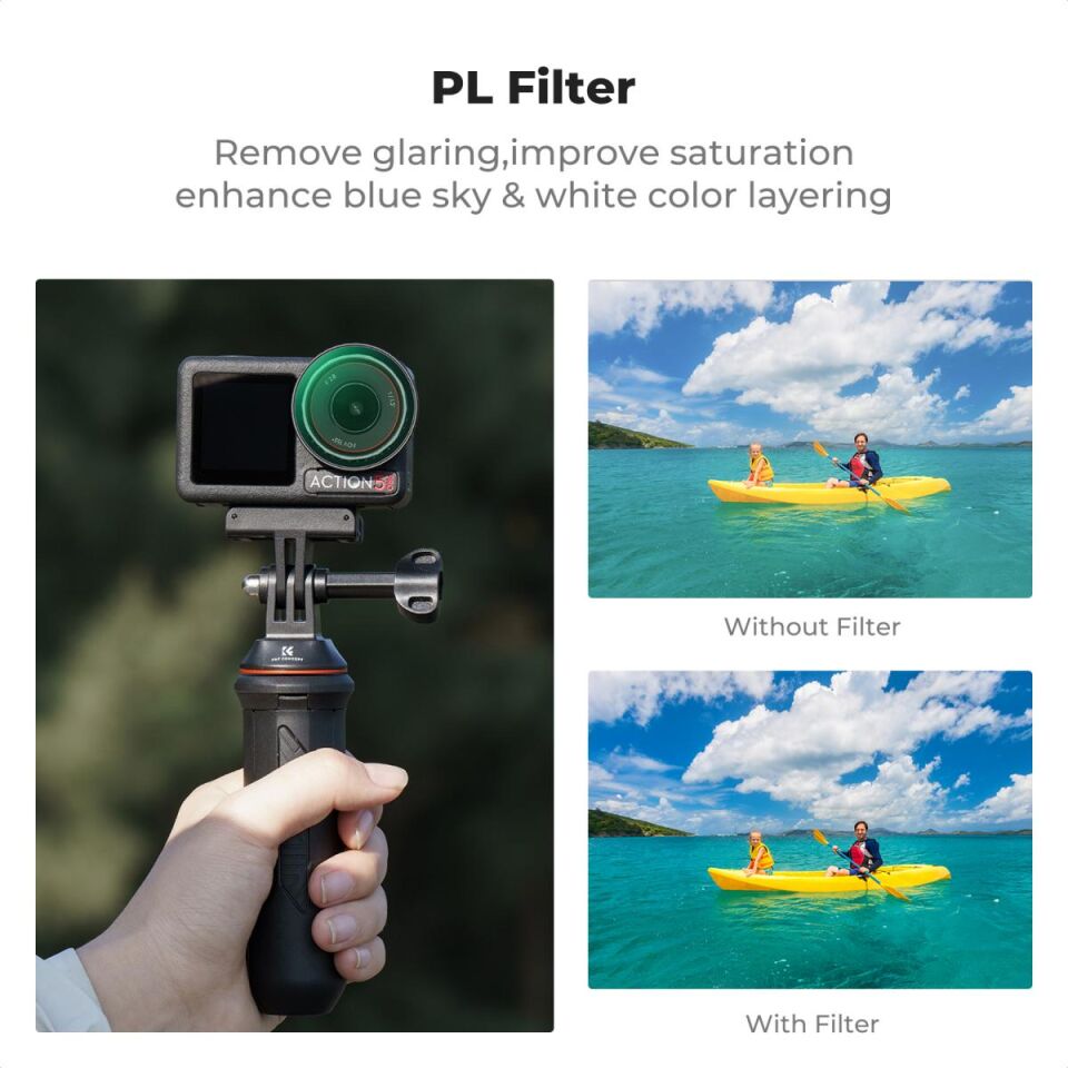 K&F CONCEPT DJI Osmo Action 3/4/5 Pro CPL Filtre
