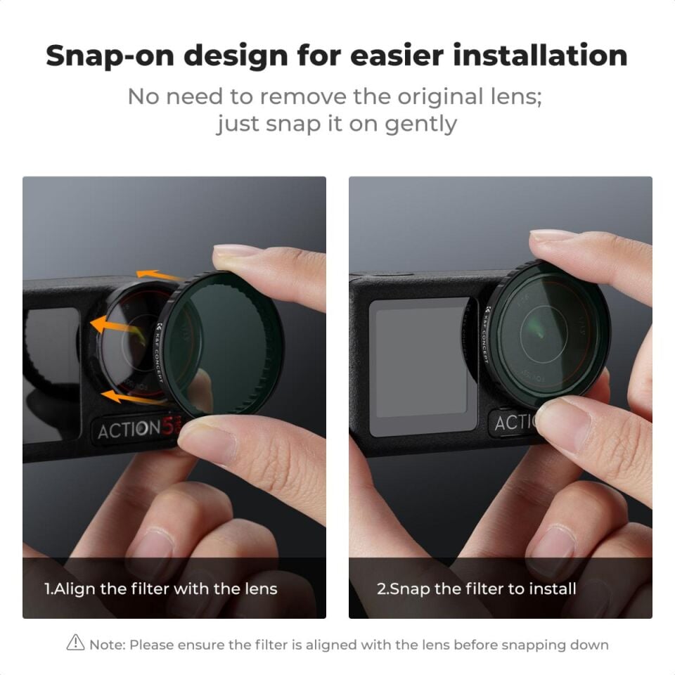 K&F CONCEPT DJI Osmo Action 3/4/5 Pro CPL Filtre