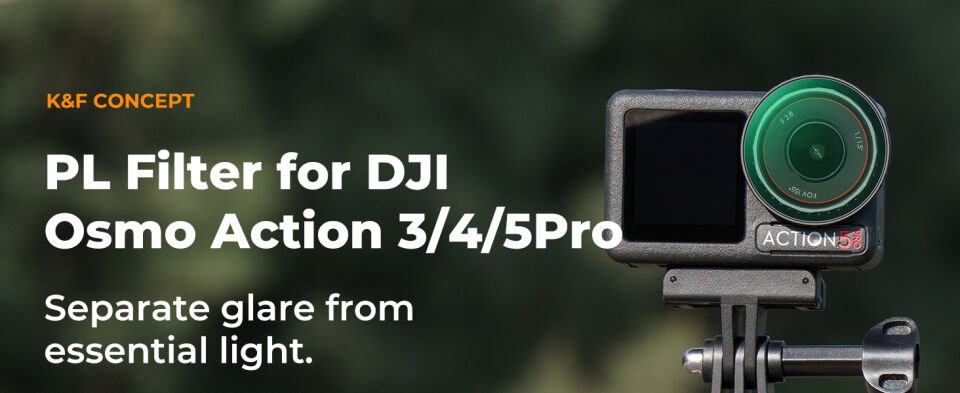 K&F CONCEPT DJI Osmo Action 3/4/5 Pro CPL Filtre