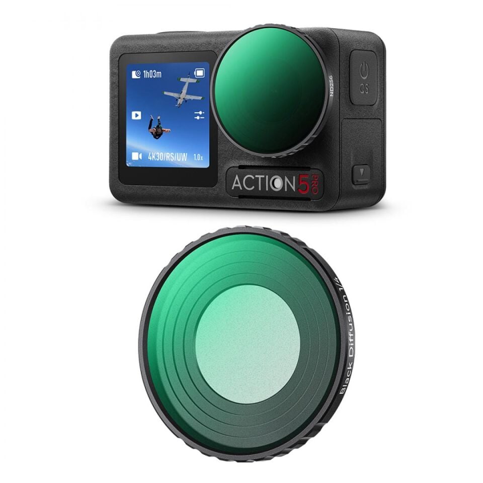 K&F CONCEPT Black Diffusion 1/4 Filter ( DJI Osmo Action 4/5 Pro uyumlu )
