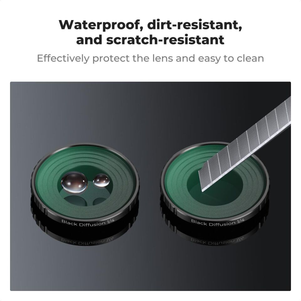 K&F CONCEPT Black Diffusion 1/4 Filter ( DJI Osmo Action 4/5 Pro uyumlu )