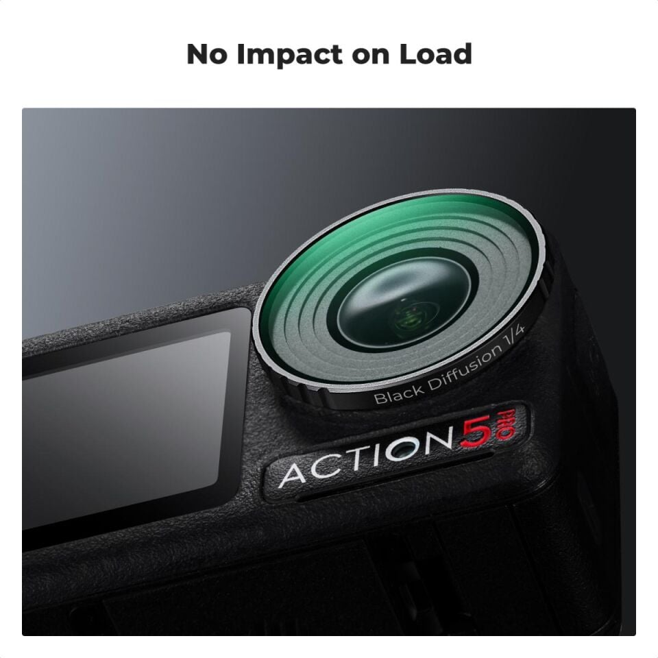 K&F CONCEPT Black Diffusion 1/4 Filter ( DJI Osmo Action 4/5 Pro uyumlu )