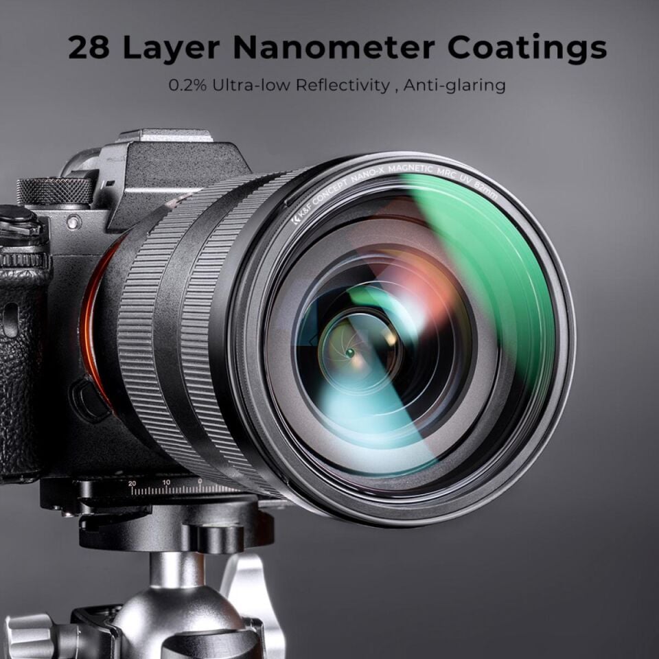 K&F CONCEPT 82mm Magnetic Filtre Set- ND1000 + CPL + UV + Çanta