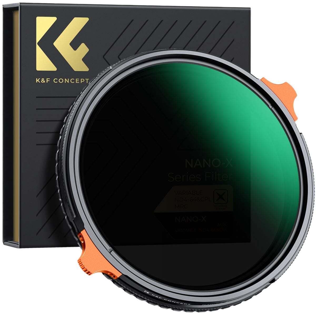 K&F CONCEPT 82mm CPL + ND4-ND64 Varıable Nano-X Serisi 2 in 1 Filtre ( 2-6 stop )