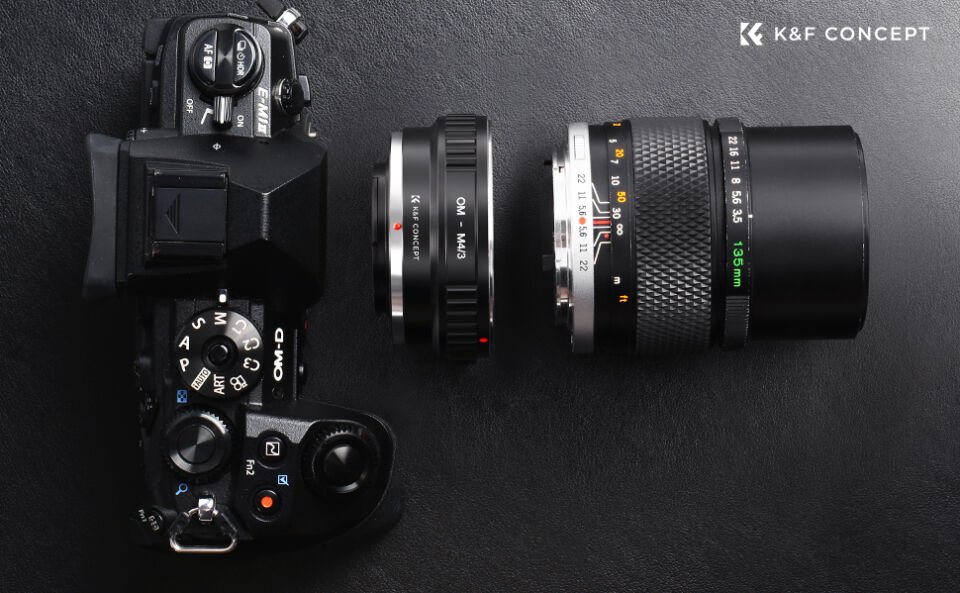 K&F CONCEPT Manuel Lens Adaptörü / OM Lensleri - M4/3 ( MFT ) Gövdelere takmak için - SIFIR