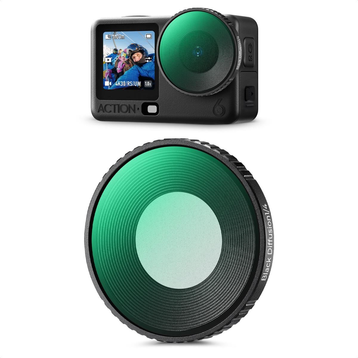 K&F CONCEPT DJI Action 6 uyumulu / Black-mist 1/4 Nano kaplama Filtre