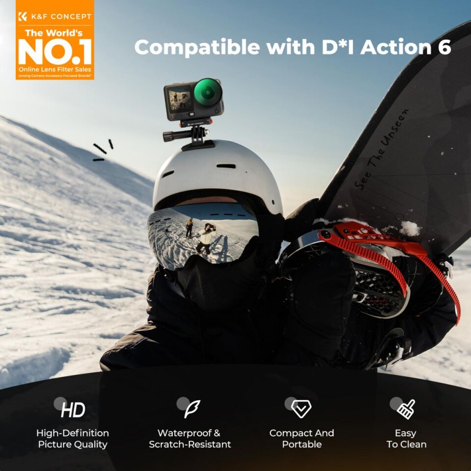 K&F CONCEPT DJI Action 6 uyumulu / Black-mist 1/4 Nano kaplama Filtre