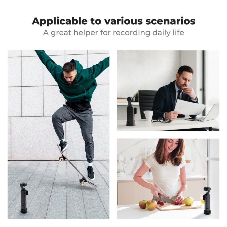 K&F CONCEPT DJI Osmo Pocket 3 uyumlu Silikon Masa üstü kaymaz STAND